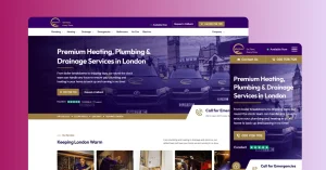 plumber web design mockup